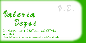 valeria dezsi business card